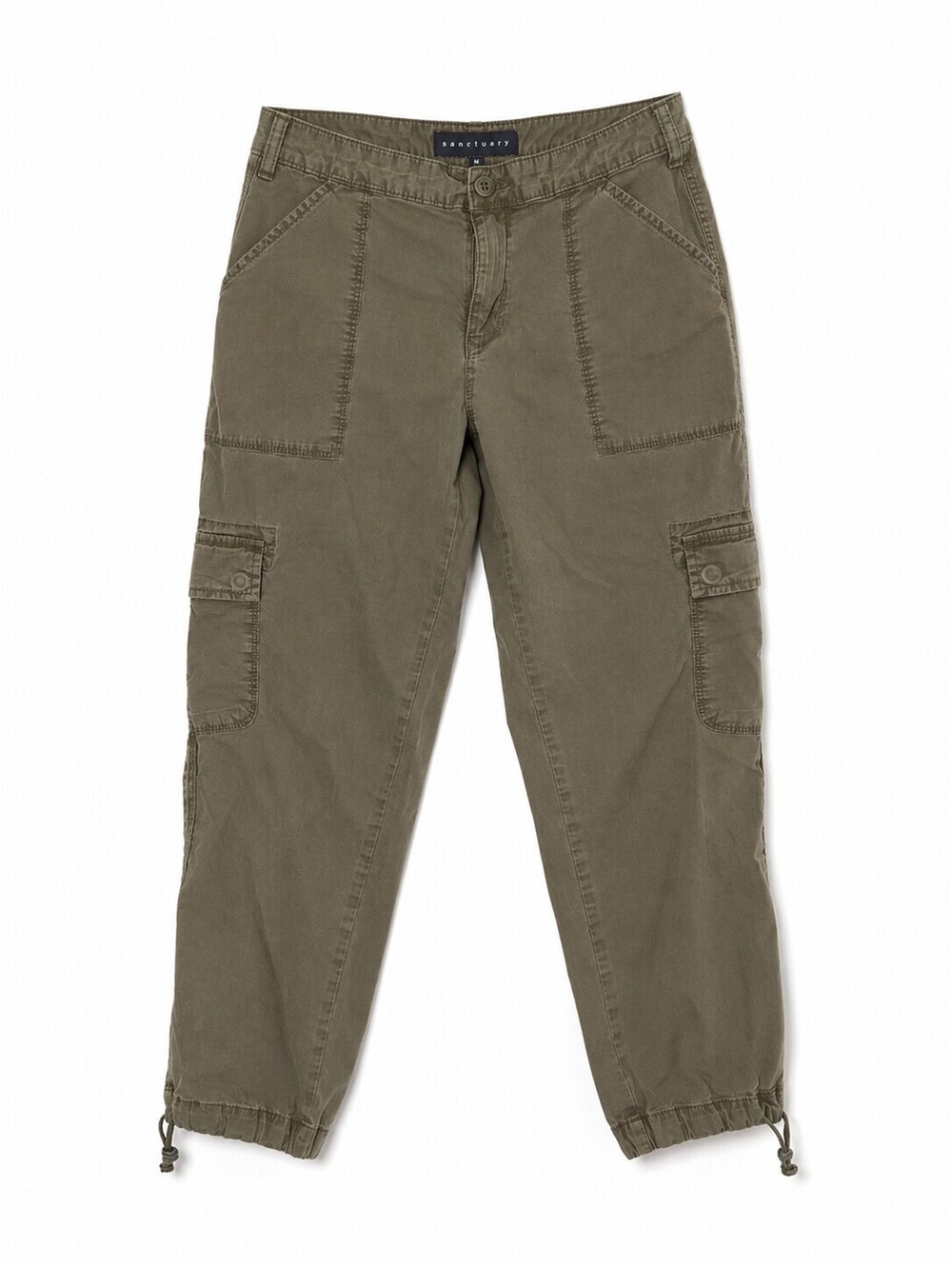 Sanctuary Olive Cargo Jogger Pants Women's Size M Cotton Utility Military Casual